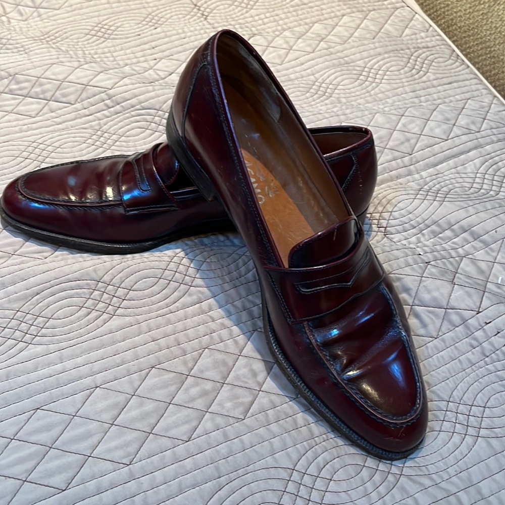 Ferragamo burgundy cordovan loafers